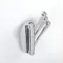 MOCOFO Stianess Steel Folding Swing Arm Triple with Multi Three Foldable Arms Swivel Hook Solid Metal Clothes Hanger for Bathroom Kitchen Garage Wall Mount Polished Chrome Heavy Duty Towel