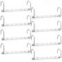 10pc Space Saving Hangers Wonder Multifunctional Clothes Hangers Stainless Steel Slots Magic Hanger Cascading Hanger Updated Hook