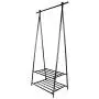 Cypress Shop Garment Rail Rack Metal Cloth Hanger Heavy Duty Hanging Shelf Rack Shoe Shelf RackStorage Entryway Hallway Organizer Shelving Unit Bedroom Dorm Home Furniture (2 Tiers)