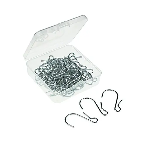 LJY 50 Pieces Clip Type Pot Rack Hanging Gutter Grid Hooks S Shaped Metal Hangers with Plastic Storage Boxes for Kitchen Bedroom Office Wire Shelving Pegboard LJY 50 Pieces Clip Type Pot Rack Hanging Gutter Grid Hooks S Shaped Metal Hangers with Plastic Storage Boxes for Kitchen Bedroom Office Wire Shelving Pegboard