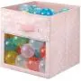 mDesign Soft Fabric Closet Storage Organizer Cube Bin Box, Clear Window and Handle - for Child/Kids Room, Nursery, Playroom, Furniture Units, Shelf - 11" High, 4 Pack - Pink/White Polka Dots mDesign Soft Fabric Closet Storage Organizer Cube Bin Box, Clear Window and Handle - for Child/Kids Room, Nursery, Playroom, Furniture Units, Shelf - 11" High, 4 Pack - Pink/White Polka Dots