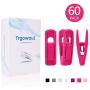 Trgowaul Hot Pink Velvet Hangers Clips, 60 pc Pants Hangers Velvet Clips, Strong Finger Clips Perfect for Thin Velvet Hangers