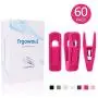 Trgowaul Hot Pink Velvet Hangers Clips, 60 pc Pants Hangers Velvet Clips, Strong Finger Clips Perfect for Thin Velvet Hangers