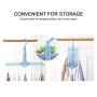 POZILAN 2 Pack Magic Clothes Hangers Space Saving - Collapsible Closet Organizer 360 Degree Wardrobe Rack, Foldable Hanger for Clothes, Belts (Light Blue)