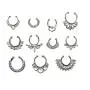 Maggie 11Pcs Fake Septum Clicker Nose Ring Rhinestone Non Piercing Hanger Clip Body Jewelry Maggie 11Pcs Fake Septum Clicker Nose Ring Rhinestone Non Piercing Hanger Clip Body Jewelry