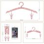 JCBIZ 2PCS Blue Portable Folding Hanger with Clip Multi-Function Foldable Household Anti-Slip Clothes Hangers for Traveling