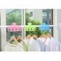 IJIA 3 Pack Clothes Pegs Windproof Laundry Hanger Clips with 7 Holes, Drying Rack Closet Organizer Plastic Clothes Hanging Rack Anti-Wind Clothespin - Random Color
