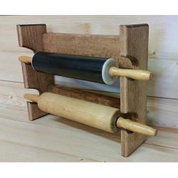 Rolling Pin Rack with Two Slots - Multiple Rolling Pin Rack - Rolling Pin Holder - Rolling Pin Storage - Rolling Pin Display Rack