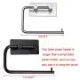 Sumnacon Stainless Steel Toilet Roll Paper Holder 3M Self Adhesive, Rustproof Bathroom Kitchen Tissue Holder Towel Hanger Hook Wall Mount(Black)