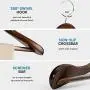 yagaga 6 Pcs Wide Shoulder Wooden Hangers with Non Slip Pants Bar for Coat Clothes Dress Suit