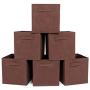 Foldable Non-Woven Fabric Storage Boxes Household Organizer Boxes Storage Cubes Bin Boxes with Lids for Clothing Toys Office 6 PCS