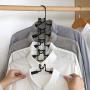 Cabilock Clothes Hanger Space Saving Clothes Hanger Wardrobe Clothes Rack Heavy Duty Folding Clothes Hanging Rack for Suit Coat Skirt T-Shirt (Black)