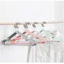 10pcs Random Color Non-Slip Hangers, Space Saving Hangers Solid Metal Coat Clothes Hangers Curving Drying Rack for Shirts Sweaters Dress