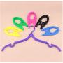 10pcs Random Color Fold Plastic Hook Fold Hanger Clothes Pegs Laundry Product Travel Space Saving Wardrobe Cloth Hanger Foldable