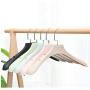 10pcs Random Color Thickened Plastic Clothes Hangers with Wide Shoulder Design Anti-Skid Suit Hanger Adult Garment Rack