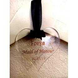 Personalized Maid Of Honour Coat Hanger Tag Wedding Day