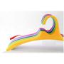 10pcs Random Color Strong Anti-Slip Plastic Hanger for Clothes,Arched Design