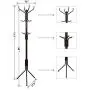 SONGMICS Metal Coat Rack 12 Hooks Display Hall Tree for Clothes Hats and Bags Espresso SONGMICS Metal Coat Rack 12 Hooks Display Hall Tree for Clothes Hats and Bags Espresso