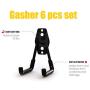 Gasher 6pcs Heavy Duty Wall Hooks for Garage Storage System Kitchen Organizer, Multi-Size Clip Hook Hanger Holder