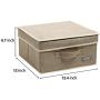 YueYue Small 4 Pack Fabric Stroage Boxes with Lids, Linen Foldable Stroage Boxes with lids 4 Color Set 12.4in/12in/6.7in YueYue Small 4 Pack Fabric Stroage Boxes with Lids, Linen Foldable Stroage Boxes with lids 4 Color Set 12.4in/12in/6.7in