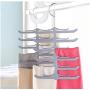 5pcs Random Color Tie Scarf Scarves Hanger Clothes Racks Multi-Layer Fish Skeleton Storage Rack Hanging Coat Organizer Holder