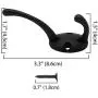 12 Pack Black Coat Hooks Wall Mounted with 24 Screws Retro Double Hooks Utility Black Hooks for Coat, Scarf, Bag, Towel, Key, Cap, Cup, Hat 12 Pack Black Coat Hooks Wall Mounted with 24 Screws Retro Double Hooks Utility Black Hooks for Coat, Scarf, Bag, Towel, Key, Cap, Cup, Hat