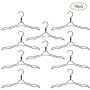 ZZYQ Metal Wire Clothes Hangers, Metal Hangers with Notches,Strong Coat Hanger,10pcs,Black