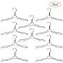 ZZYQ Metal Wire Clothes Hangers, Metal Hangers with Notches,Strong Coat Hanger,10pcs,Black ZZYQ Metal Wire Clothes Hangers, Metal Hangers with Notches,Strong Coat Hanger,10pcs,Black