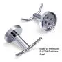 HomGif Double Robe Hook Coat Towel Hat Hanger Heavy Duty Wall Mount for Bathroom and Bedroom SUS 304 Stainless Steel Bright Polished
