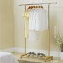 Metal Coat Racks, Stainless Steel Adjustable Horizontal Bar Clothes Stand Drying Rack Simple Floorstanding Can Be Placed Balcony Clothes Hanger (Color : 2)