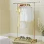 Metal Coat Racks, Stainless Steel Adjustable Horizontal Bar Clothes Stand Drying Rack Simple Floorstanding Can Be Placed Balcony Clothes Hanger (Color : 2) Metal Coat Racks, Stainless Steel Adjustable Horizontal Bar Clothes Stand Drying Rack Simple Floorstanding Can Be Placed Balcony Clothes Hanger (Color : 2)