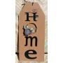 Home Floral Wreath Wooden Door Hanger Tag Sign