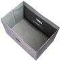 CYYKDA 1 Pack Large Linen Fabric Storage Totes Container with Lids and Handles Collapsible, Storage Bins Boxs Cubes Organizer Grey for Home Bedroom Closet Office Living Room (17.7x11.8x11.8) Inch