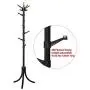 Pentaero 45x45x178cm Coat Rack, European Style Fashion Hanger, Bedroom Home Floor Creative Clothes Rack, Coat Rack Purse Rack Hall Tree with 14 Rotating Plastic Hooks Entryway Hat Rack (Black)
