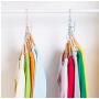 10PC Random Color Coat Hangers for Clothes Creative Rotating Handle 5-Hole Windproof Hanger Baby Kids Wardrobe Classification Decoration