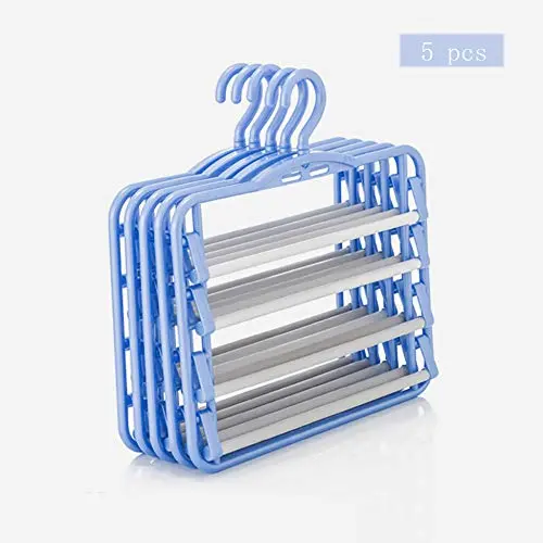 HJYPYJ Magic Hanger,Hanging Rod Rotatable Magical Hangers,Thicken PP Non-Slip Trouser Hangers,Space-Saving Organizer Hangers, Free Removal/Blue / 5 pcs HJYPYJ Magic Hanger,Hanging Rod Rotatable Magical Hangers,Thicken PP Non-Slip Trouser Hangers,Space-Saving Organizer Hangers, Free Removal/Blue / 5 pcs