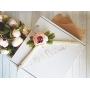 Wedding Hanger With Date and White Flowers Last Name Personalized Hanger Custom Hanger Bridal Hanger Bride Bridal Shower Gift Bridesmaid