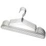 KOOBAY 30Pack 12.6inch Silver Metal Hangers Non Slip Suit Coated Wire Aluminum Children Storage Baby Hangers