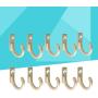TOPBATHY 20PCS Single Coat Hooks Mini Size Wall Mounted Cloth Hanger for Coats Hats Towels Keys (Golden)