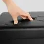 WoneNice Small Faux Leather Folding Storage Ottoman, Versatile Space-Saving Storage Toy Boxes with Memory Foam Seat, Max Load 100 kg, 12 x 12 x 12 Inch (Black)