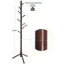 VASAGLE Coat Rack Free Standing with with 8 Hooks, Wood Coat Tree Hall Entryway Stand for Clothes, Hats, Handbags, Umbrella, Solid Wood, Dark Walnut URCR04WN VASAGLE Coat Rack Free Standing with with 8 Hooks, Wood Coat Tree Hall Entryway Stand for Clothes, Hats, Handbags, Umbrella, Solid Wood, Dark Walnut URCR04WN