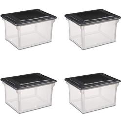 Sterilite 18689004  Storage File Box, 4-Pack