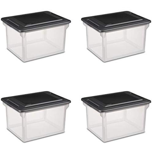 Sterilite 18689004  Storage File Box, 4-Pack