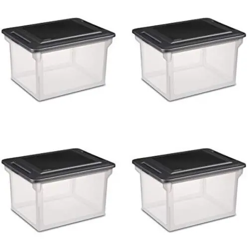 Sterilite 18689004 Storage File Box, 4-Pack Sterilite 18689004 Storage File Box, 4-Pack