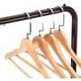 Bextsware Clothes Rack, Industrial Pipe Garment Racks On Wheels, Heavy Duty Commercial Grade Hanging Clothes Organizer Stand Clothing Rack with Metal Bottom Shelves for Boxes Shoes Storage, Bronze