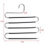 IEOKE Pant Hangers Durable Slack Hangers Multi Layers Stainless Steel Space Saving Clothes Hangers - Closet Storage for Jeans Trousers 4 Pack IEOKE Pant Hangers Durable Slack Hangers Multi Layers Stainless Steel Space Saving Clothes Hangers - Closet Storage for Jeans Trousers 4 Pack