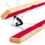 HANGERWORLD 15 Natural Wooden 9.8inch Clamp Clothes Garment Pant Skirt Hangers Felt Lining HANGERWORLD 15 Natural Wooden 9.8inch Clamp Clothes Garment Pant Skirt Hangers Felt Lining