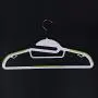 Whitelotous 10pcs Anti-Slip Standard Coat Hanger Wet Dry Clothes Racks Space Saving Hangers(Light Green)