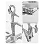HJYPYJ Magic Hanger,360?? Rotate Multi-Clip Folding Hanger,Wet and Dry Dual-Use PP Space-Saving Organizer Hangers, Strong Bearing Capacity/Gray / 5 pcs