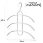 Mailzon| Clothes Hangers Plastic Storage Racks Laundry Drying Rack Fish Bone Shape (White)